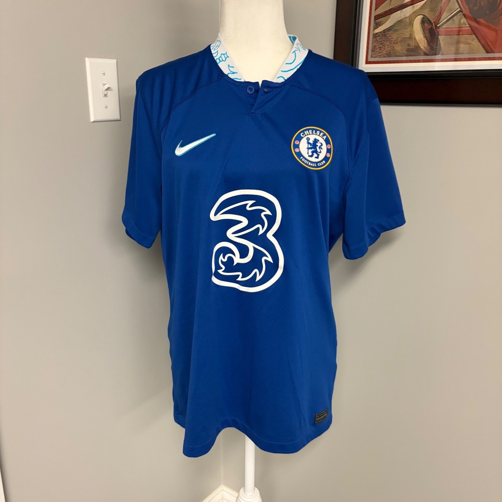 Nike Chelsea FC Pulisic 10 Home Jersey Blue Dri-FIT Soccer Shirt Mens Large